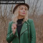 green leather jacket women's