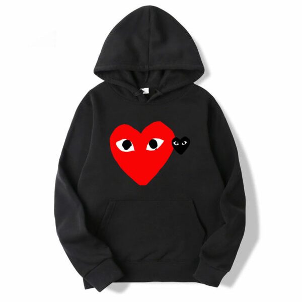 Red-Heart-And-Gray-Heart-Cdg-Hoodie-600x621