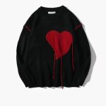 Y2K HEART KNIT SWEATER