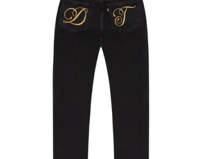 Denim-Tears-Metallic-Gold-Script-501-Jean